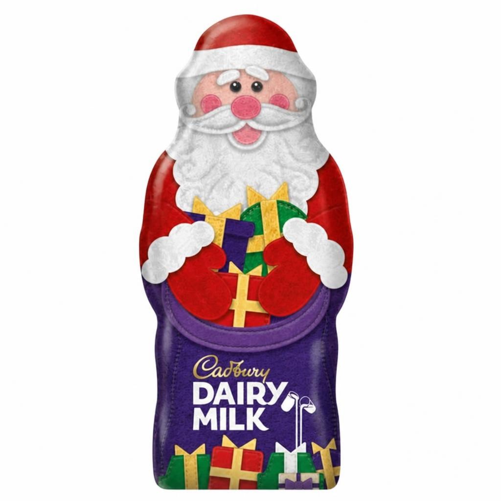 Cadbury Dairy Milk 100g Christmas Chocolate Santa Hollow Figure