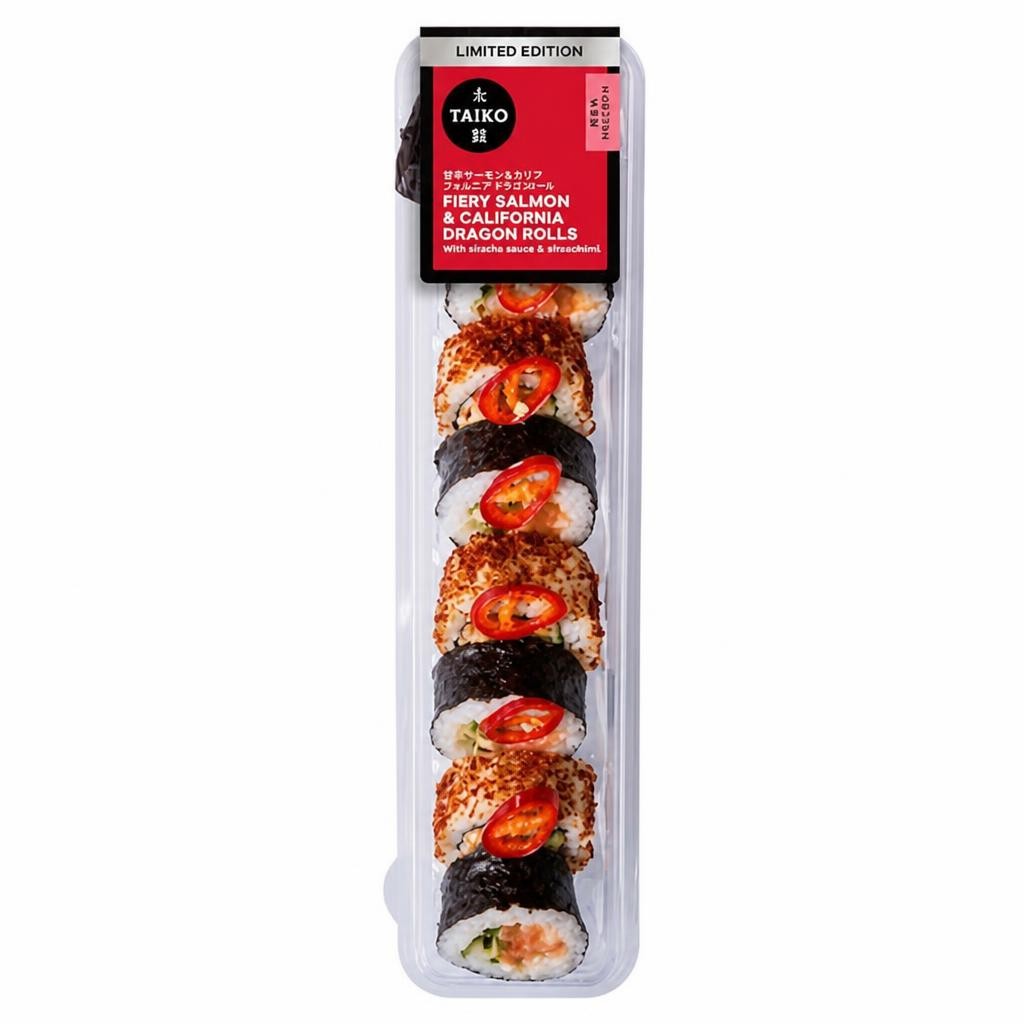 Taiko Ltd Edition Fiery Salmon & California Dragon Rolls