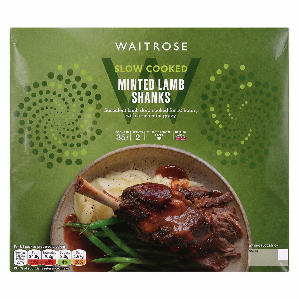 Waitrose Slow Cooked Minted Lamb Shanks