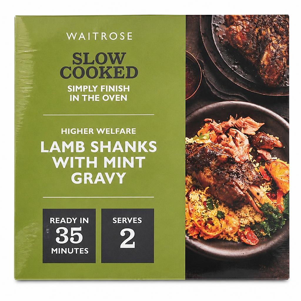 Waitrose Slow Cooked Lamb Shanks with Mint Gravy