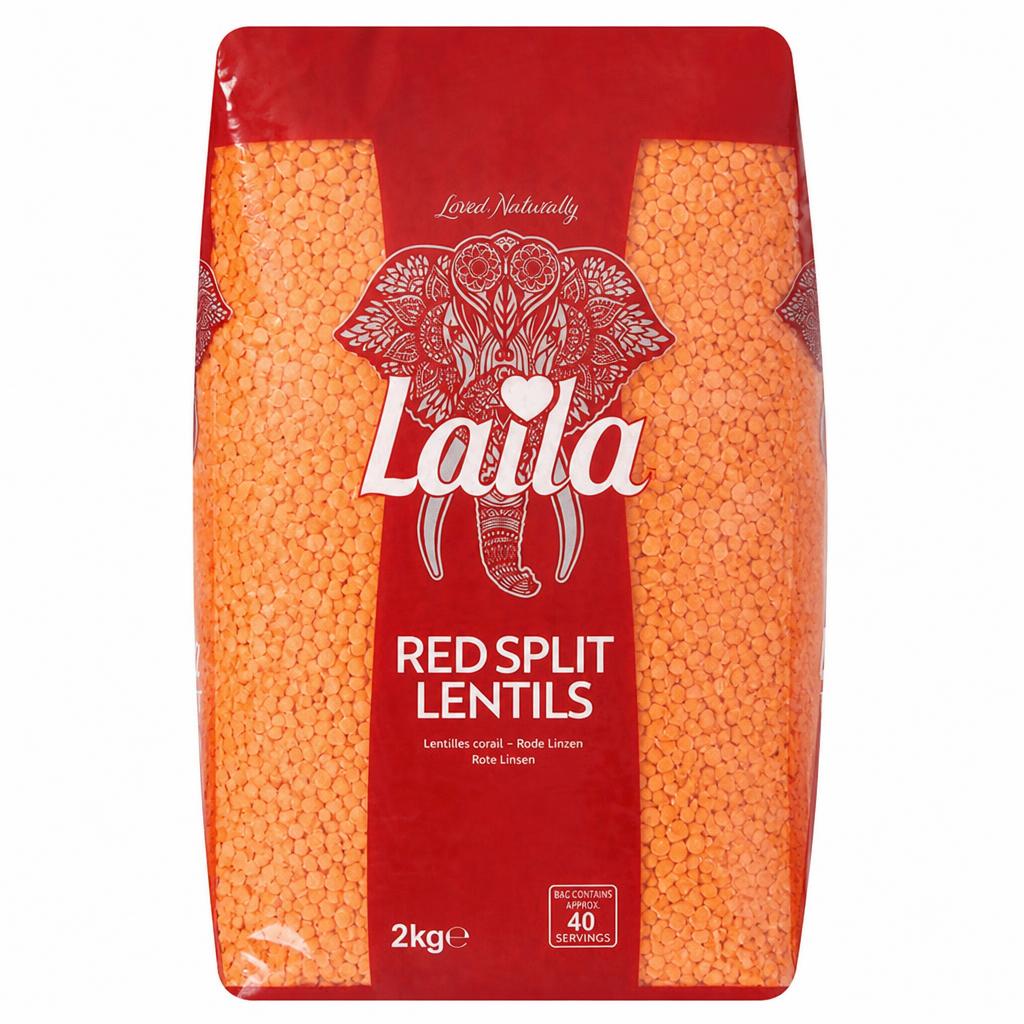Laila Red Split Lentils 2kg