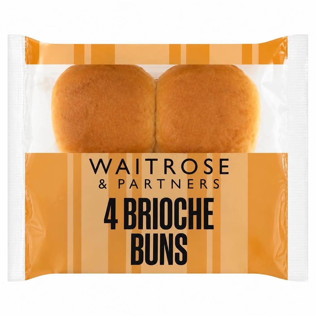 Waitrose Brioche Burger Rolls 4s