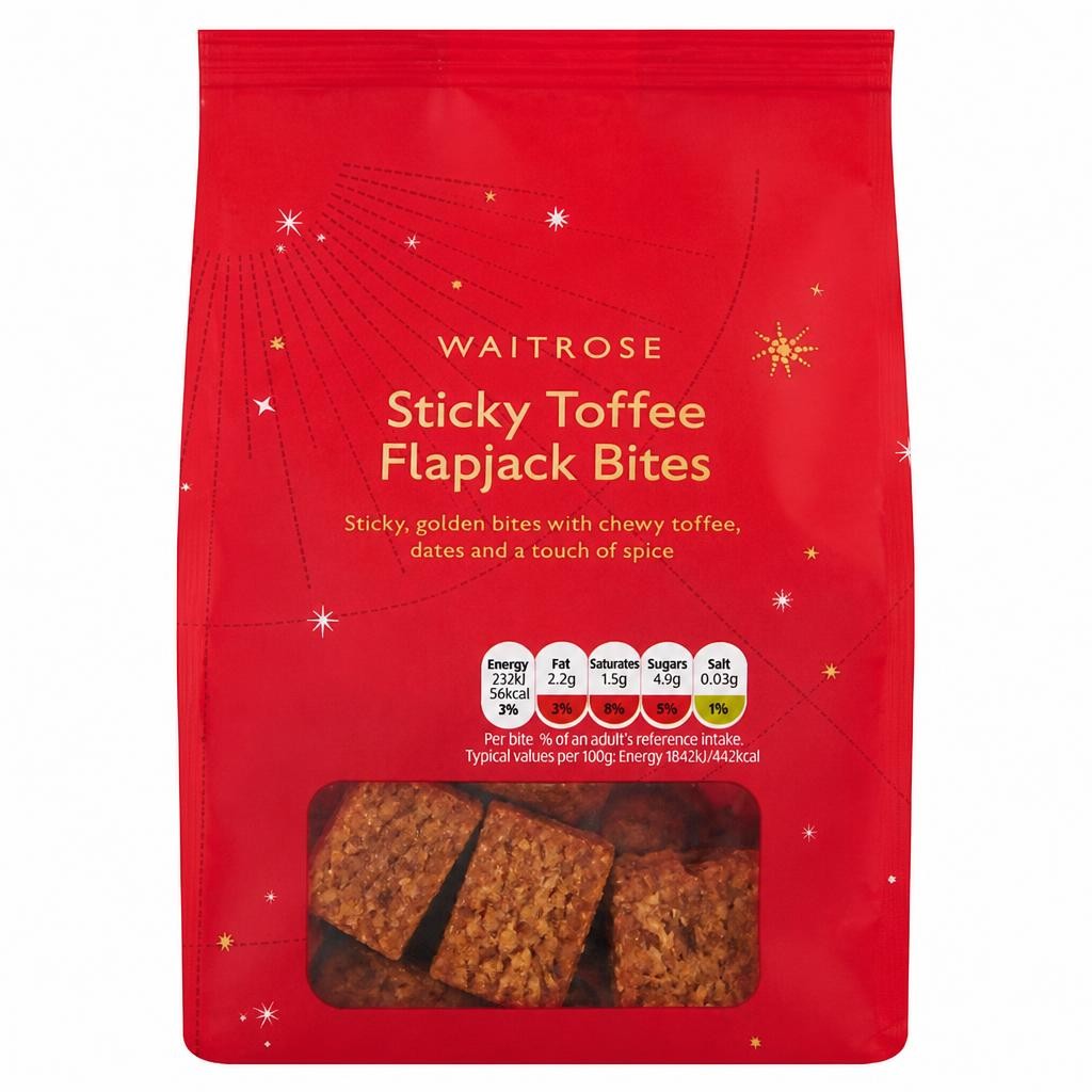 Waitrose Christmas Spiced Sticky Toffee Flapjack Bites
