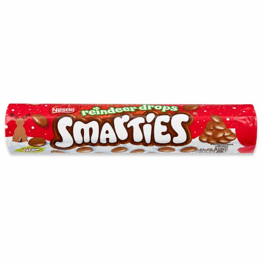 Smarties Reindeer Drops Milk Chocolate Giant Tube 120g