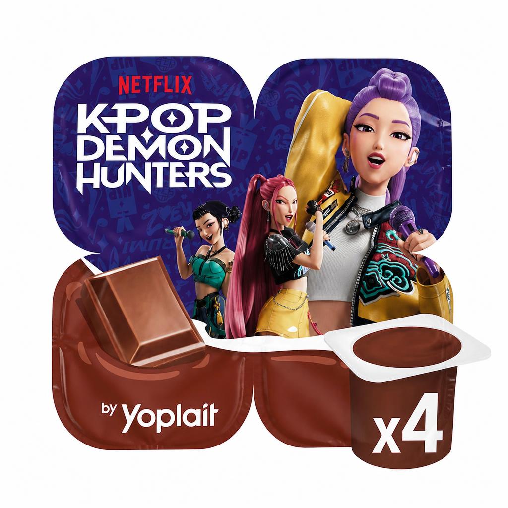 Yoplait KPOP Chocolate Dairy Dessert Pots 4x100g