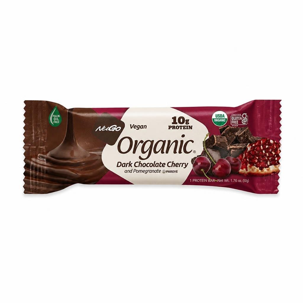 NuGo Organic Dark Chocolate Pomegranate Bars 50g x 12