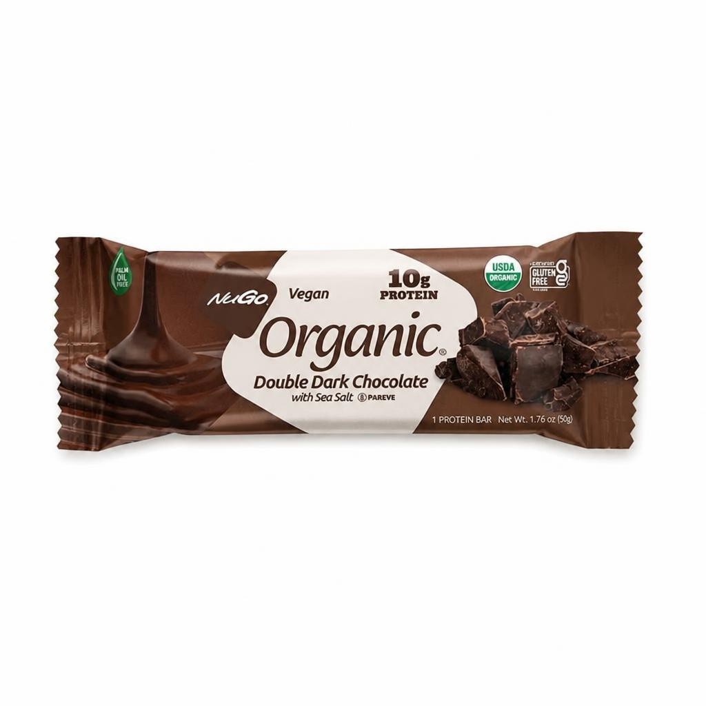 NuGo Organic Double Dark Chocolate Bars 50g x 12
