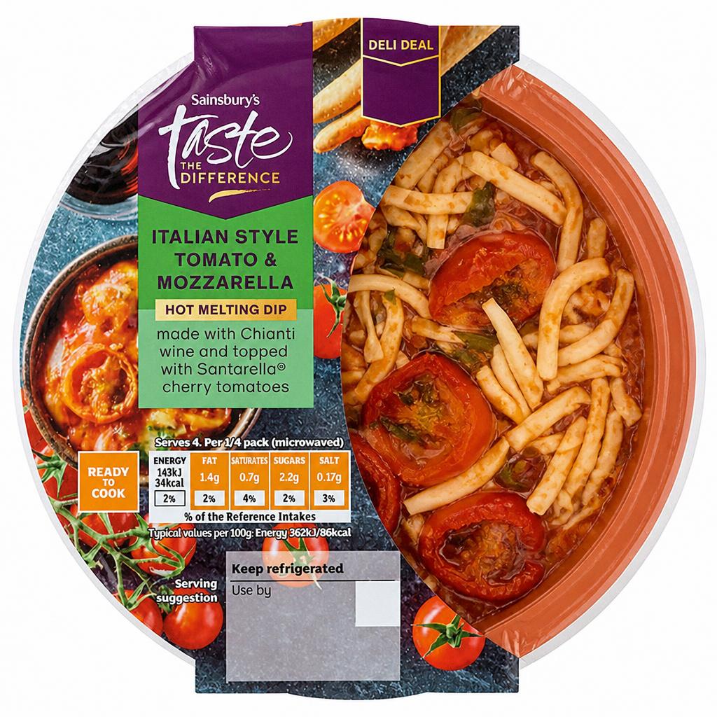 Sainsbury's 170g Italian Style Tomato & Mozzarella Hot Melting Dip, Taste the Difference
