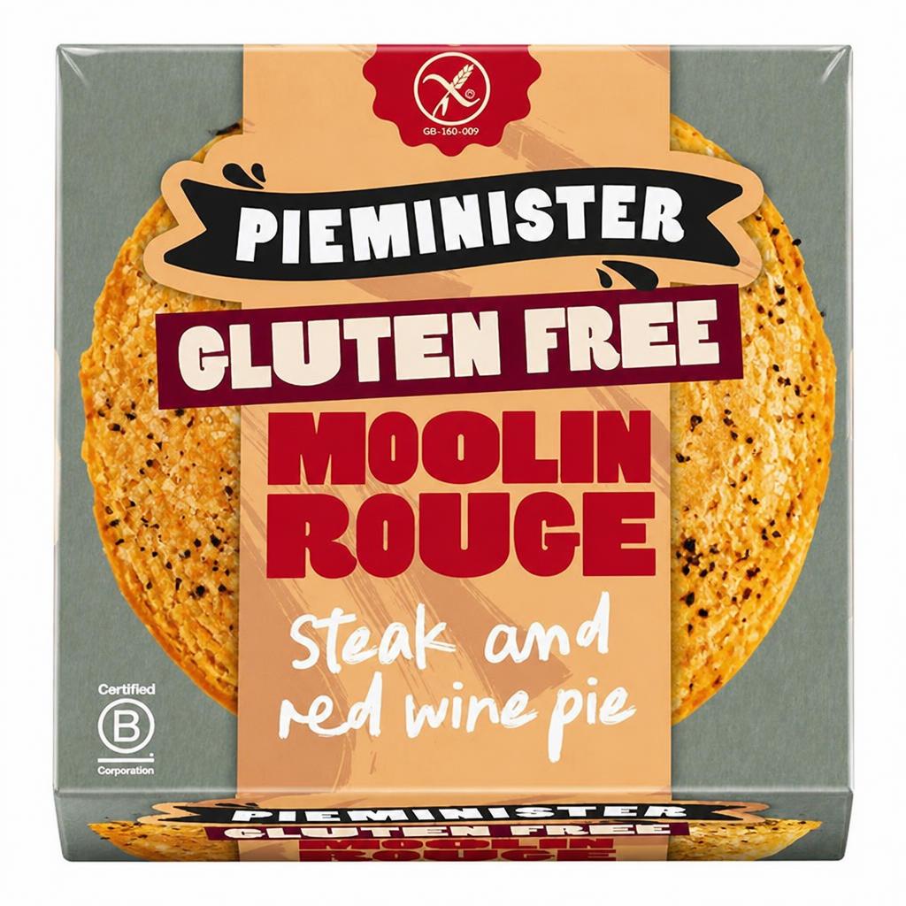 Pieminister 260g Gluten Free Moolin Rouge British Beef Steak & Red Wine Pie