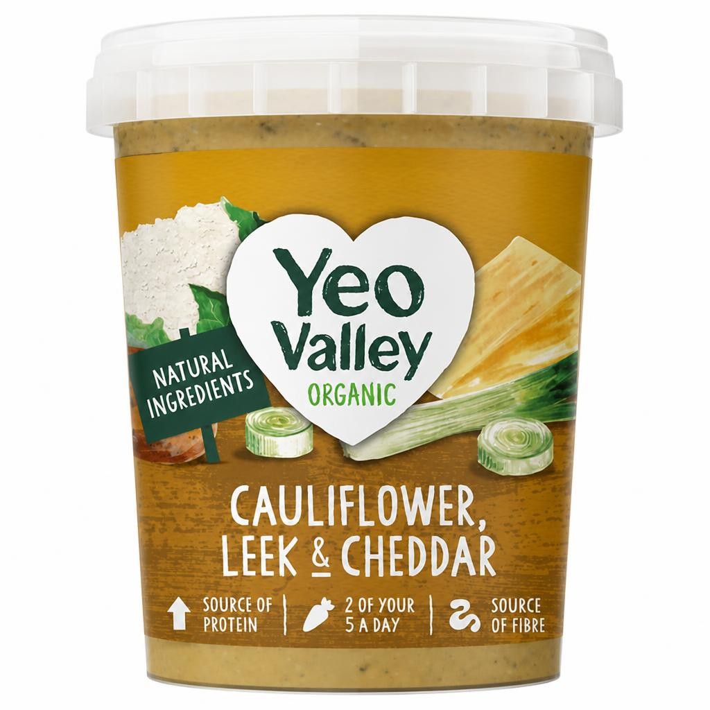 Yeo Valley Organic 400g Cauliflower, Leek & Cheddar Soup