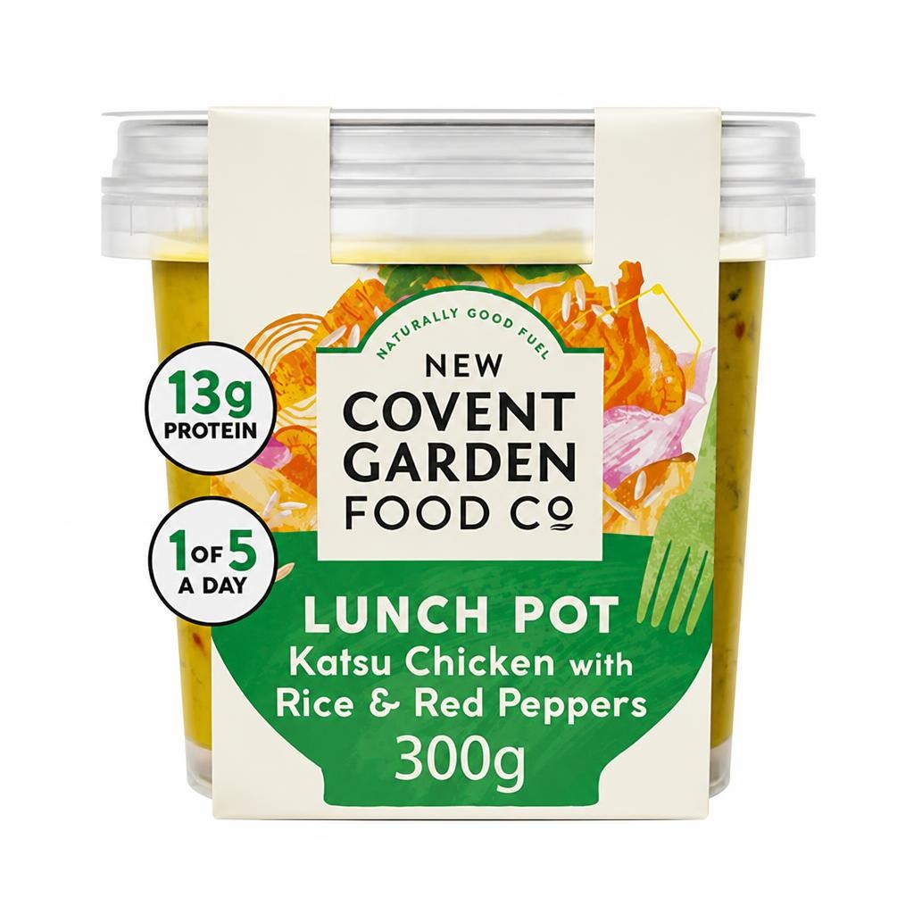New Covent Garden Food Co. 300g Katsu Chicken with Rice & Red Peppers Lunch Pot