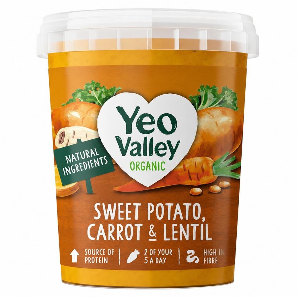 Yeo Valley Organic 400g Sweet Potato, Carrot & Lentil Soup