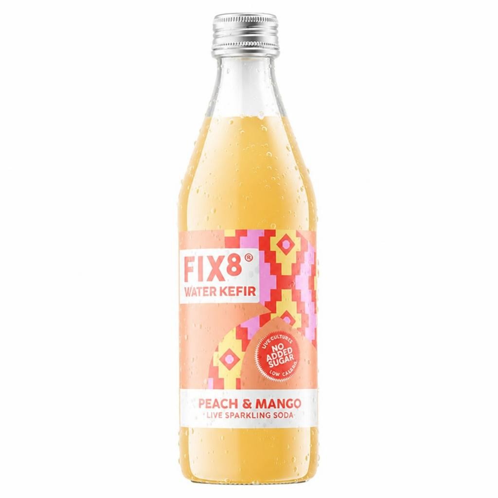 Fix8 750ml Peach & Mango Water Kefir Drink