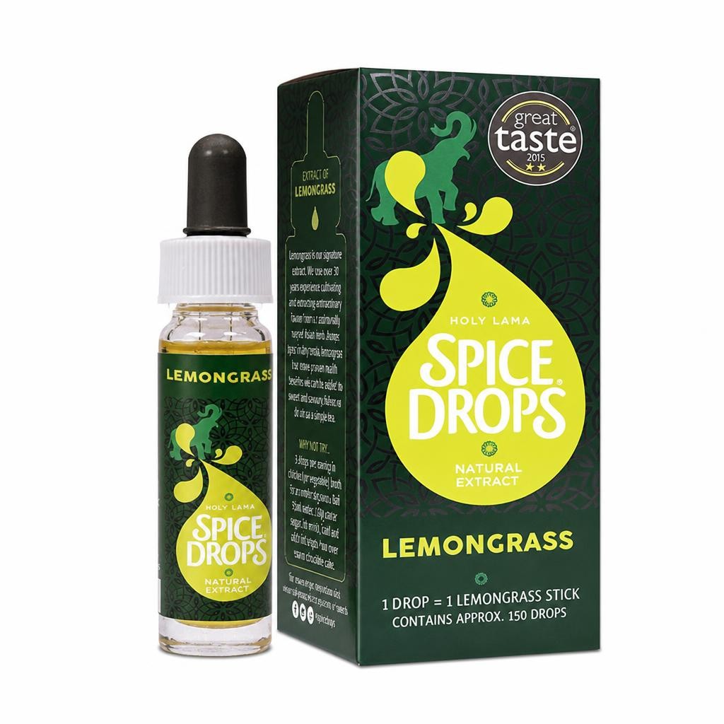 Spice Drops Lemongrass Natural Extract 5ml – Food Flavouring for Cooking, Soups, Sauces & Curry