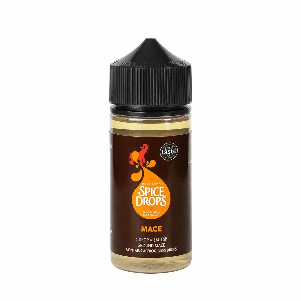 Holy Lama Spice Drops Mace Natural Extract 100ml Water-soluble & Fat-soluble Plant-based Emulsifier No Artificial Additives