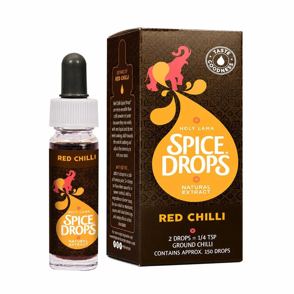 Spice Drops Red Chilli Natural Extract 5ml – Concentrated Flavoring for Cooking, Sauces, Marinades & Spicy Dishes