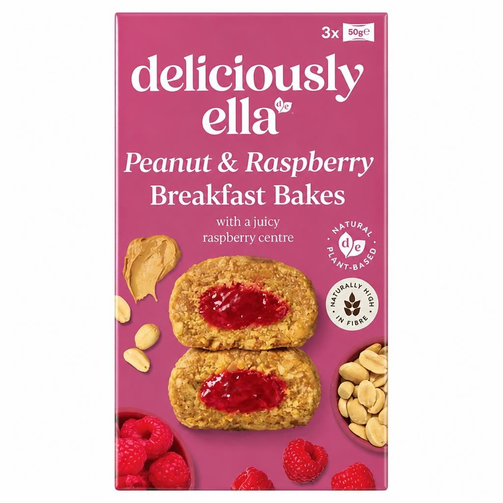 Deliciously Ella Peanut & Raspberry Breakfast Bakes