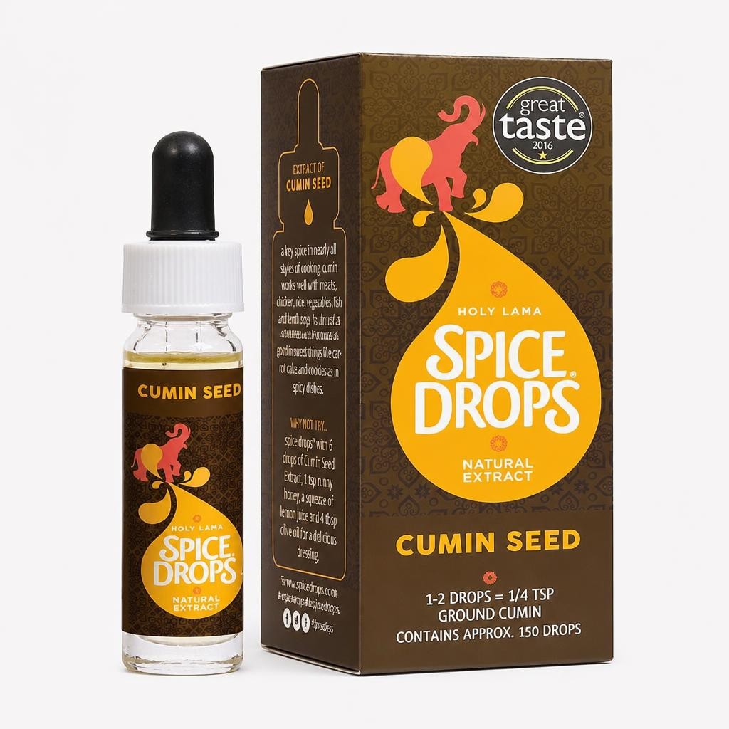 Spice Drops Cumin Seed Natural Extract 5ml – Concentrated Flavoring for Cooking, Curry, Rice & Sauces