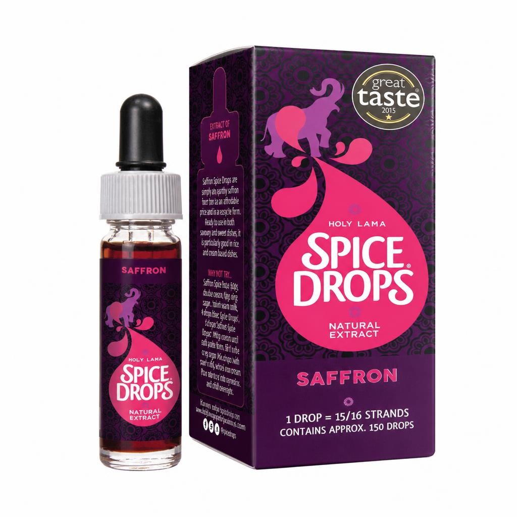 Spice Drops Saffron Natural Extract 5ml – Flavoring for Desserts, Rice, Baking & Drinks