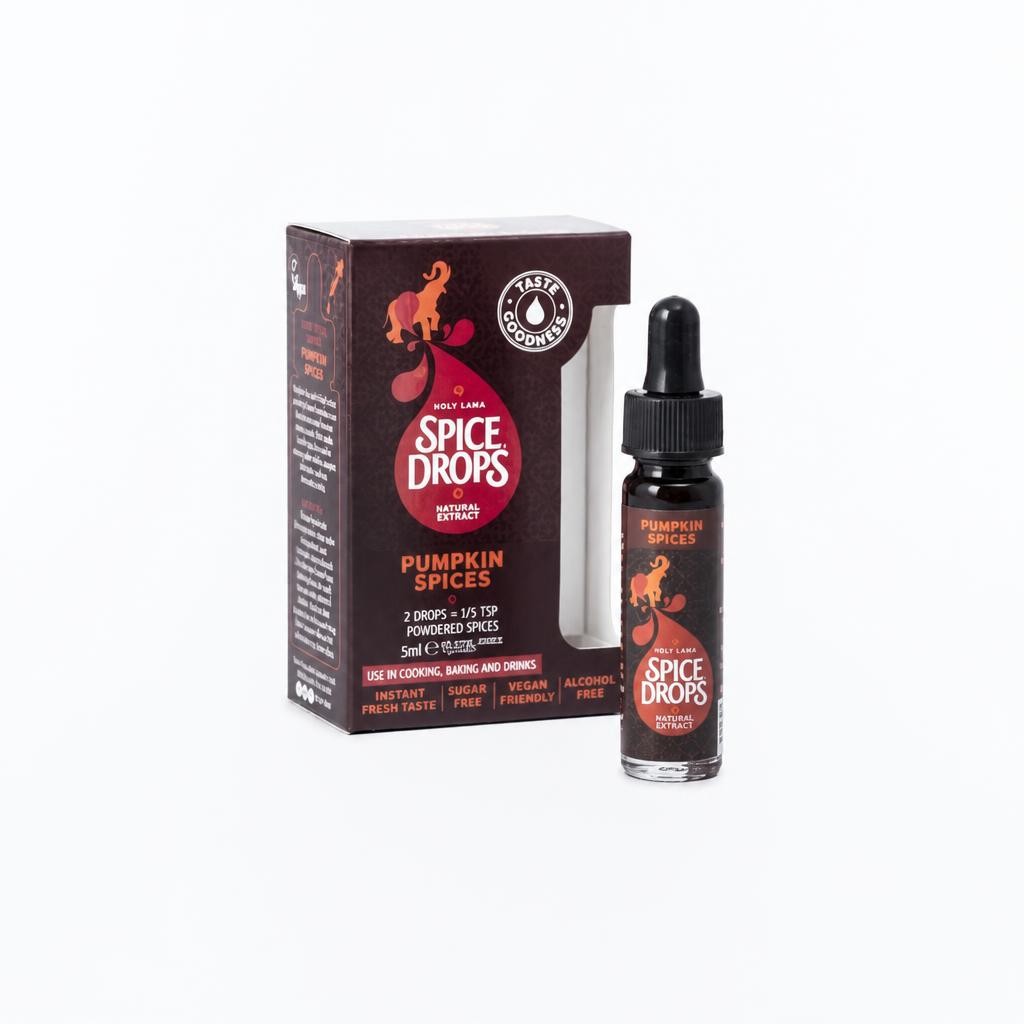 Spice Drops Pumpkin Spice Natural Extract 5ml – Concentrated Flavoring for Coffee, Baking, Desserts & Drinks