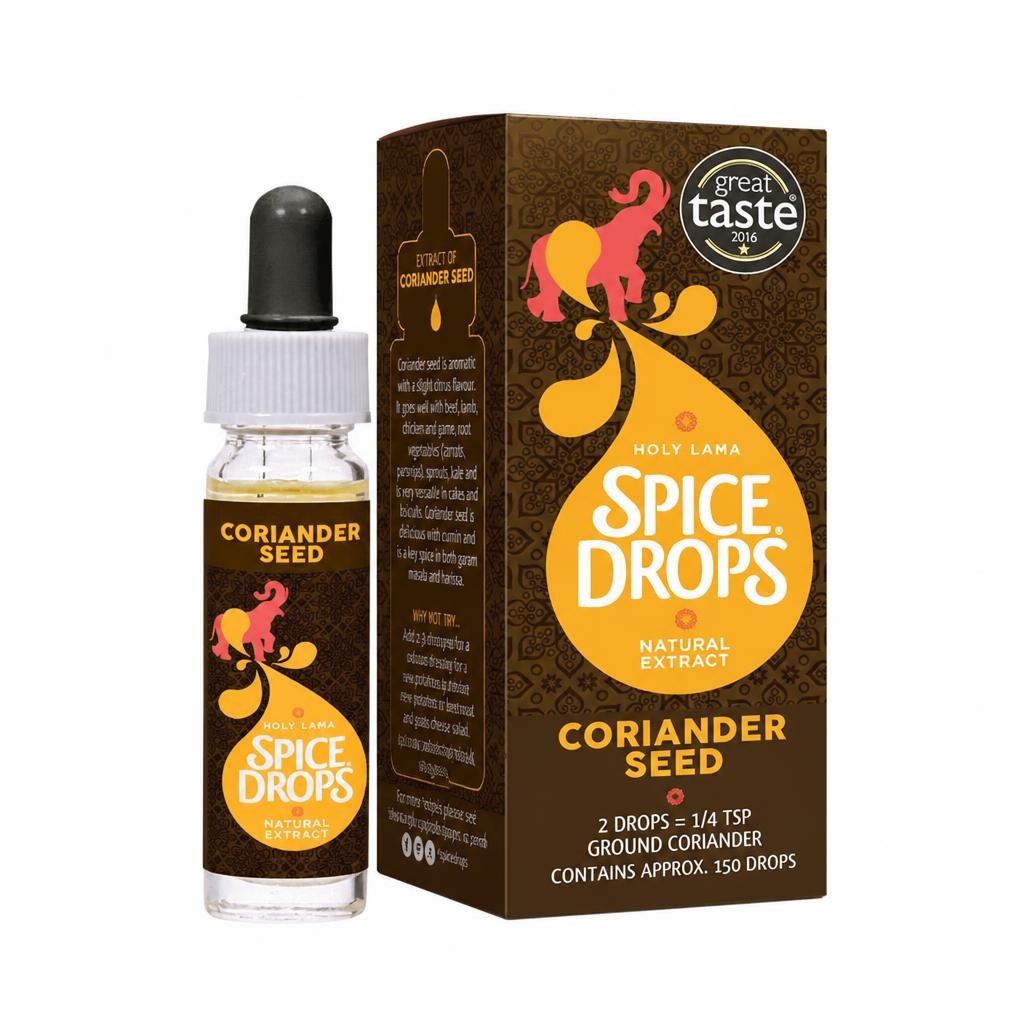 Spice Drops Coriander Seed Natural Extract 5ml – Concentrated Flavoring for Cooking, Curry, Rice & Sauces