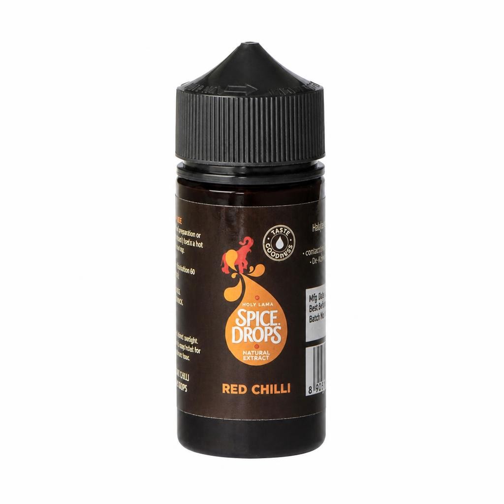 Spice Drops Red Chilli Natural Extract 100ml – Food Flavouring for Cooking, Sauces & Marinades | Vegan Friendly Liquid Extract