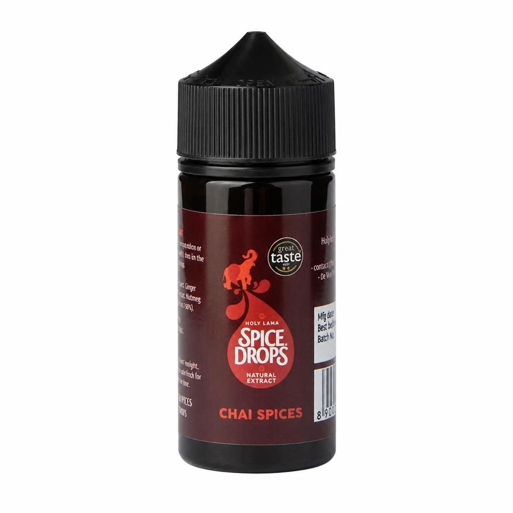 Spice Drops Chai Spice Food Flavouring 100ml – Liquid Flavouring for Drinks, Baking & Recipes