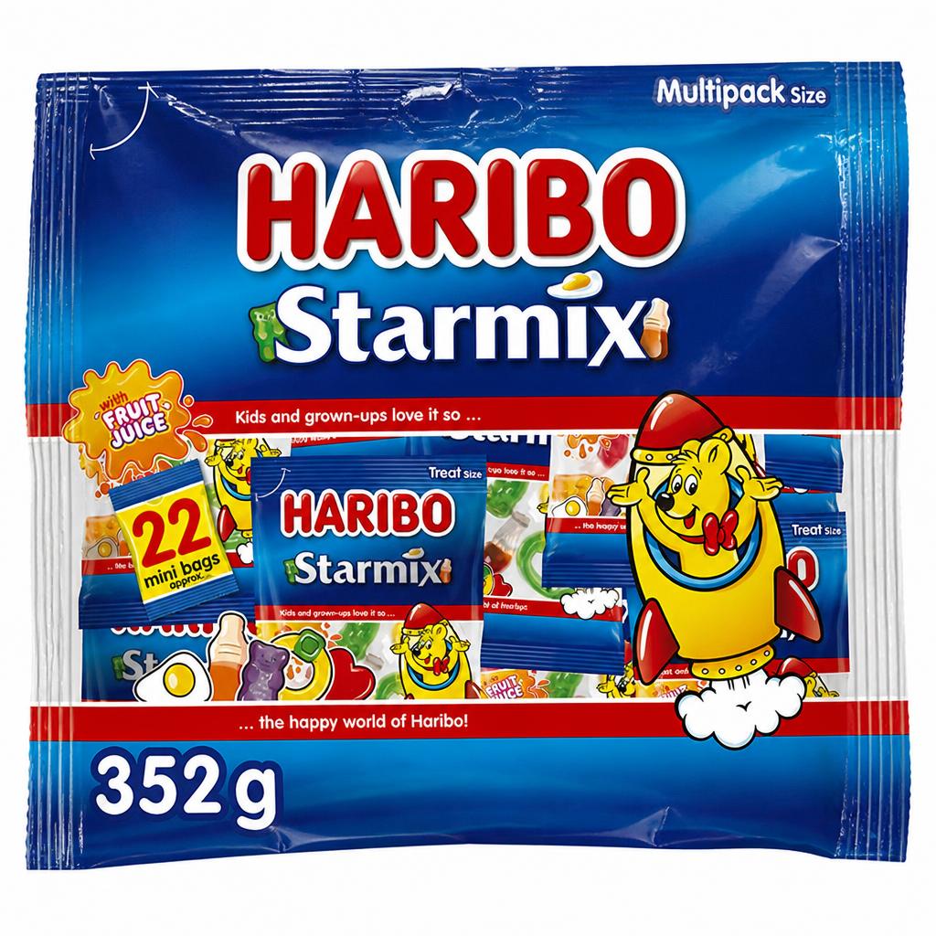 Haribo Starmix Mini Bag Multipack Sweets 22x16g