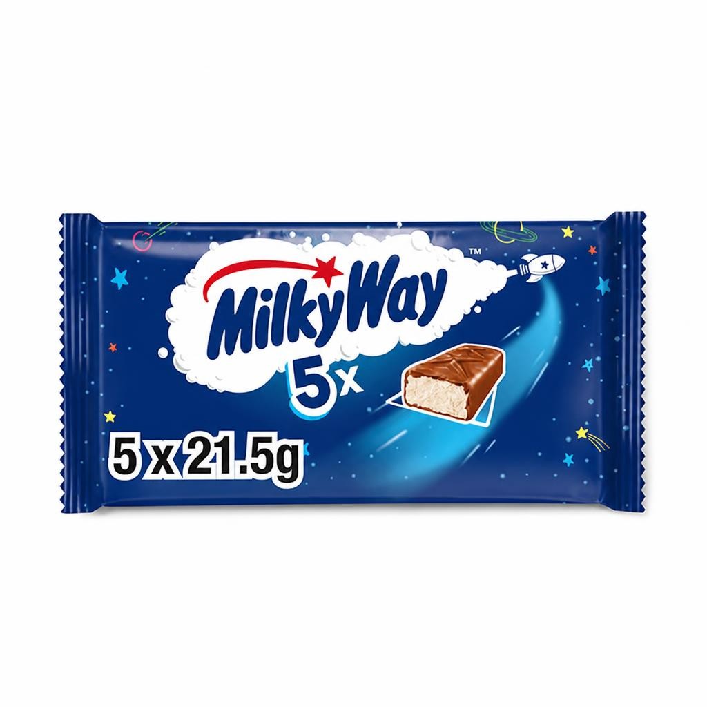 Milky Way Nougat & Milk Chocolate Snack Bars Multipack 6x21.5g