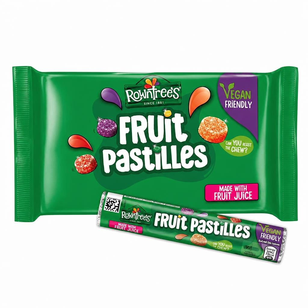 Rowntrees Fruit Pastilles Sweets Tube Multipack 4x41g