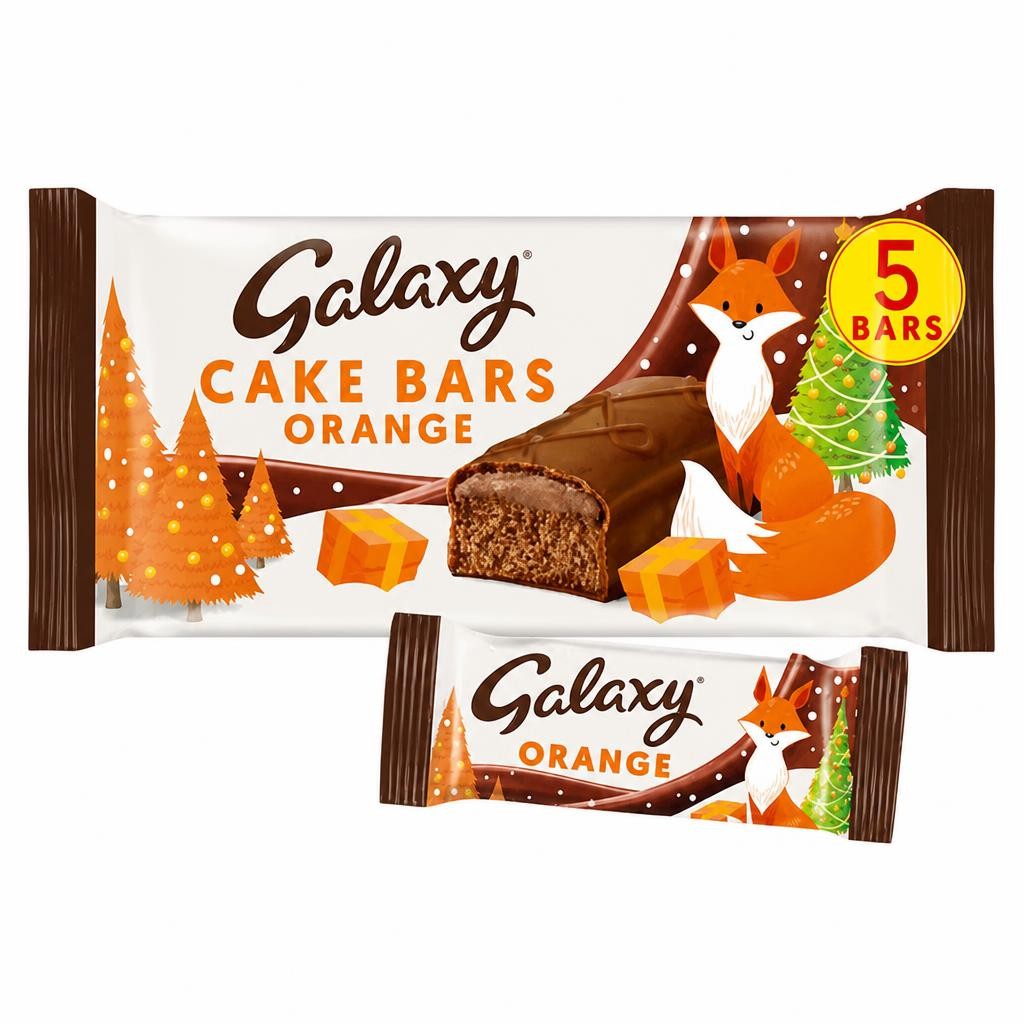 Galaxy Orange Cake Bar Multipack 5 x 28.8g, 144g