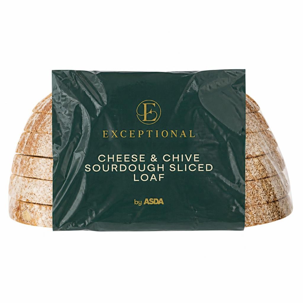 Exceptional By ASDA Cheese & Chive Sourdough Sliced Loaf 500g