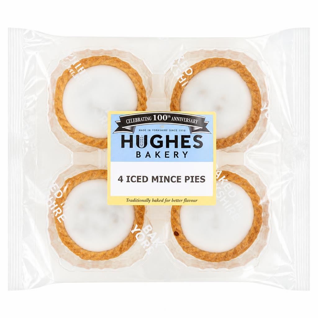 Hughes Bakery 4 Iced Mince Pies