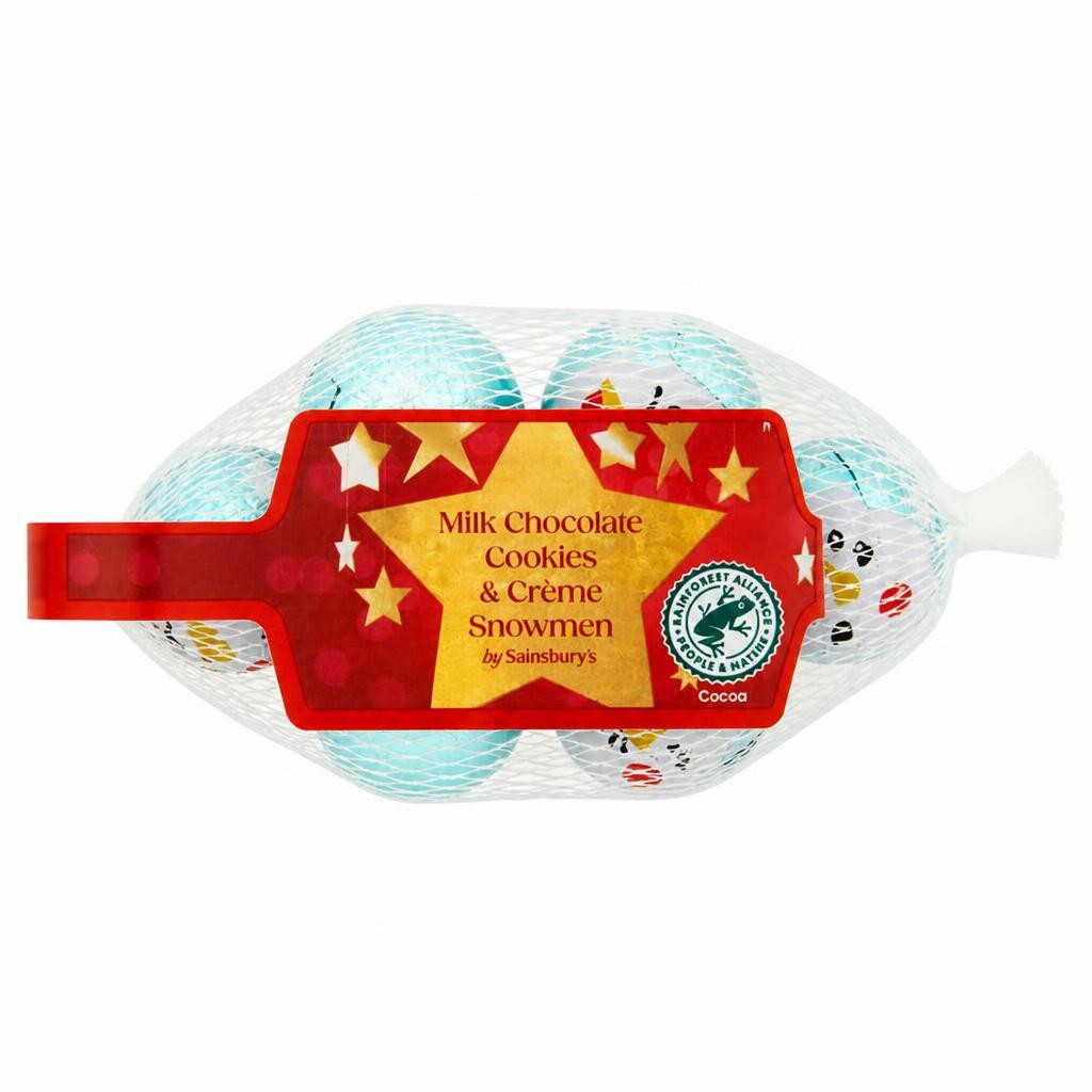 Sainsbury's 75g Milk Chocolate Cookies & Creme Snowmen Pouch