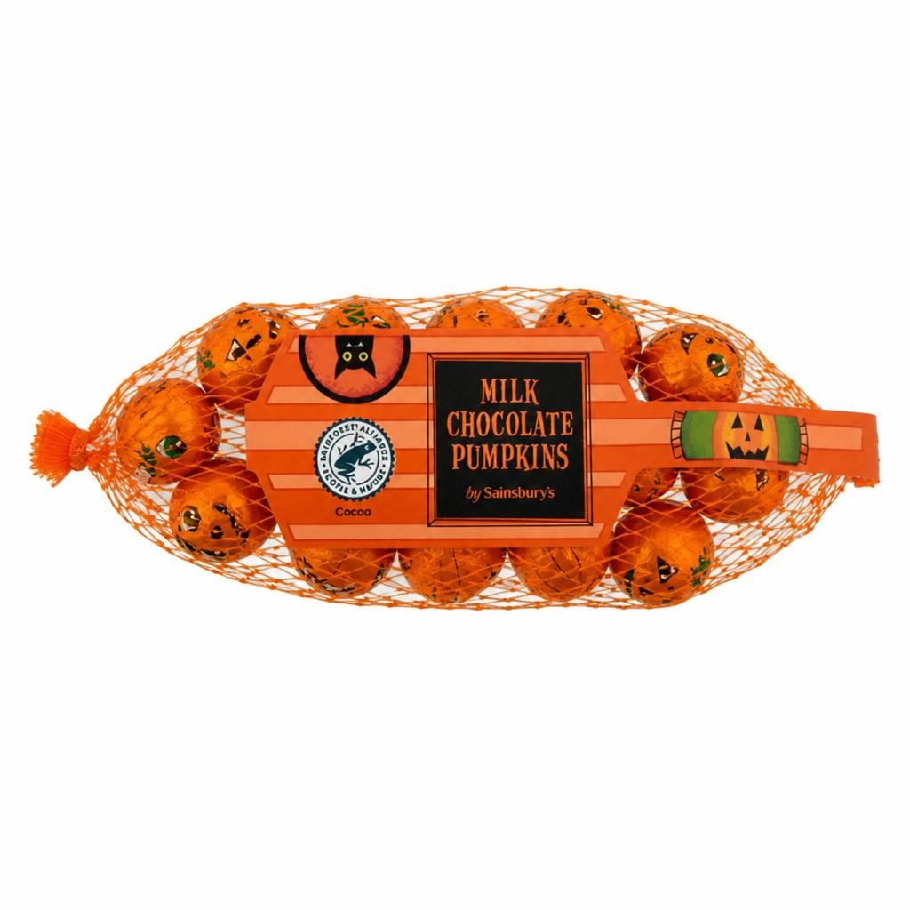 Sainsbury's 75g Milk Chocolate Pumpkins Chocolate Bag