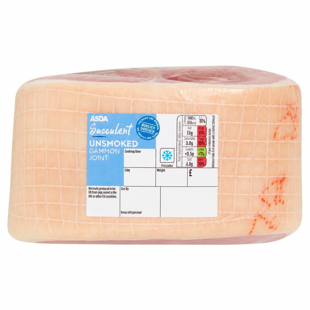 ASDA Succulent Unsmoked Gammon Joint (Typically 1.8KG)