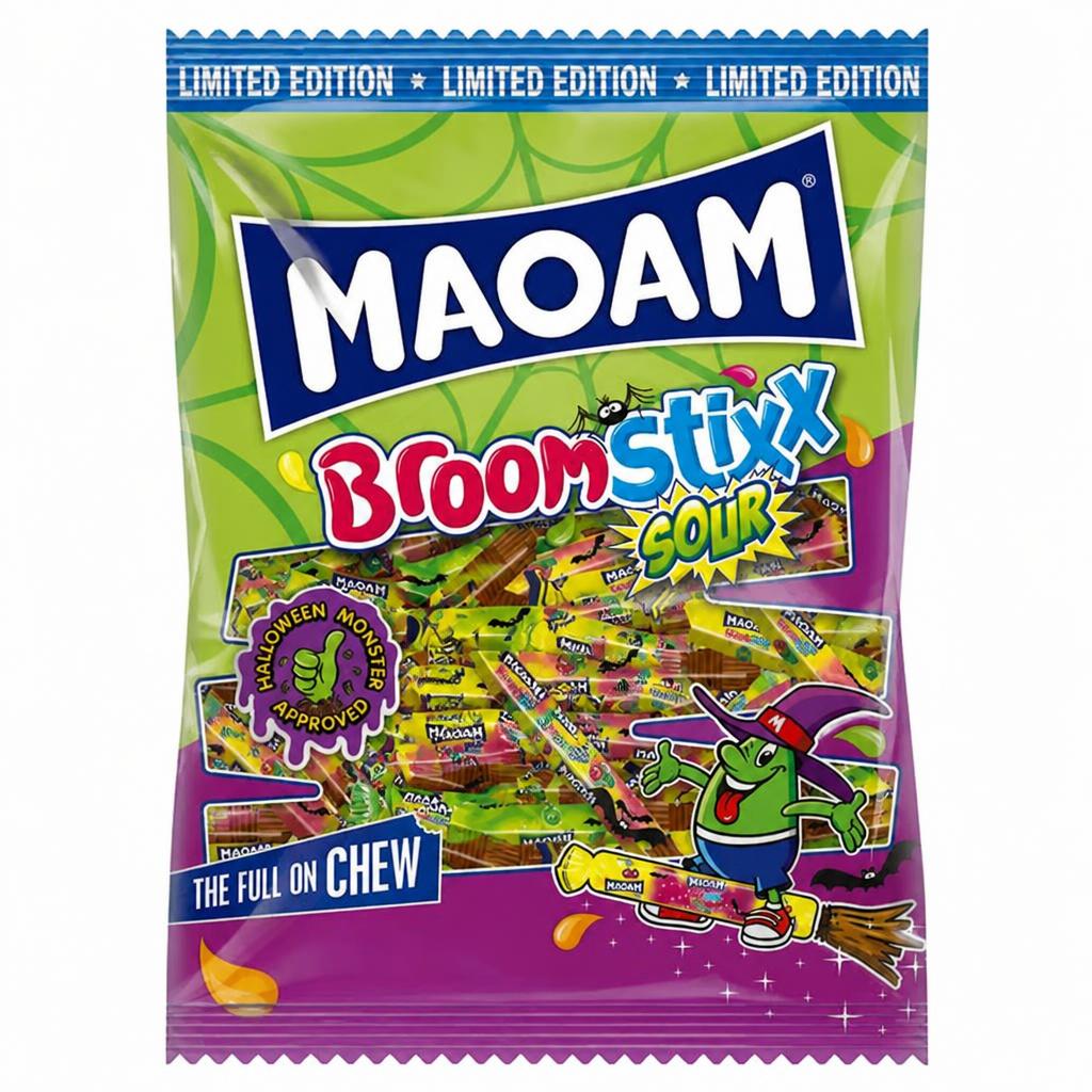 Maoam 350g Broom Stixx Sour Chewy Sweets, Limited Edition