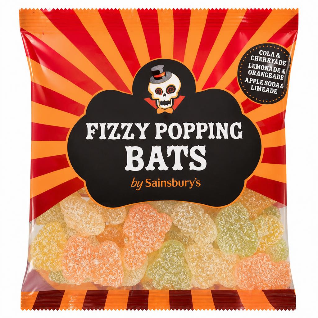 Sainsbury's 130g Fizzy Popping Bats Sweets