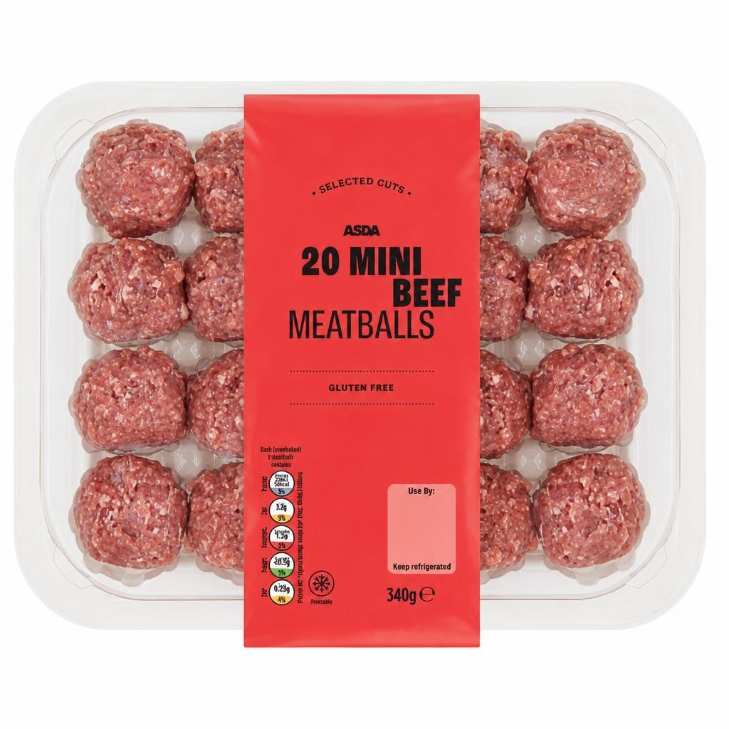 ASDA 20 Mini Scotch Beef Meatballs 340g