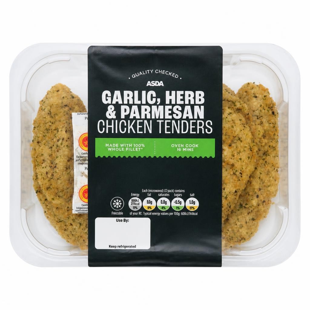 ASDA Garlic, Herb & Parmesan Chicken Tenders 310g