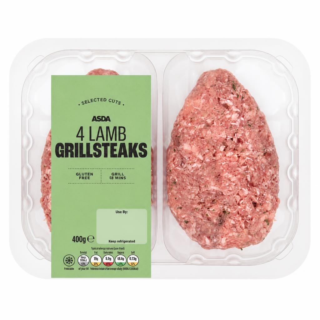 ASDA 4 Lamb Grillsteaks 400g