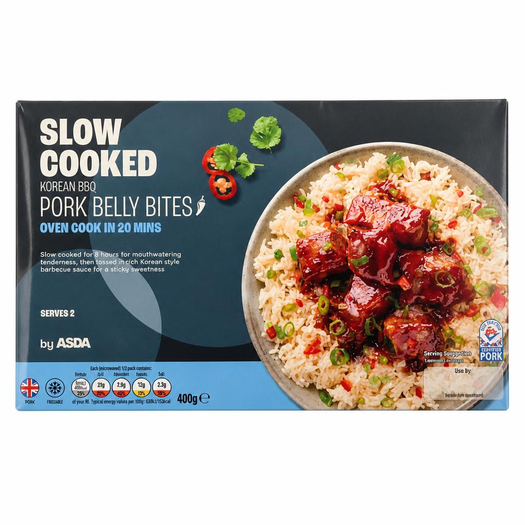ASDA Slow Cooked Korean BBQ Pork Belly Bites 400g
