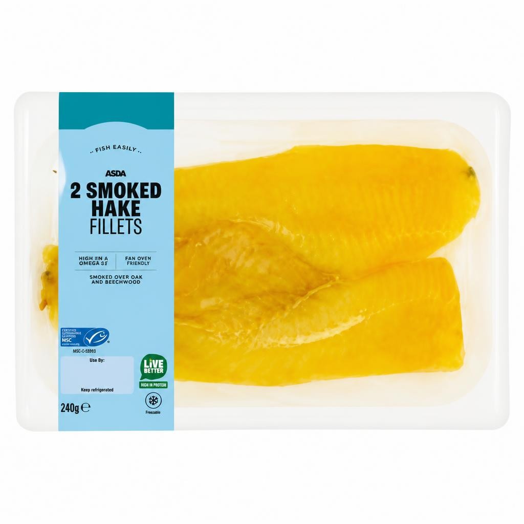 Asda 2 Smoked Hake Fillets 240g