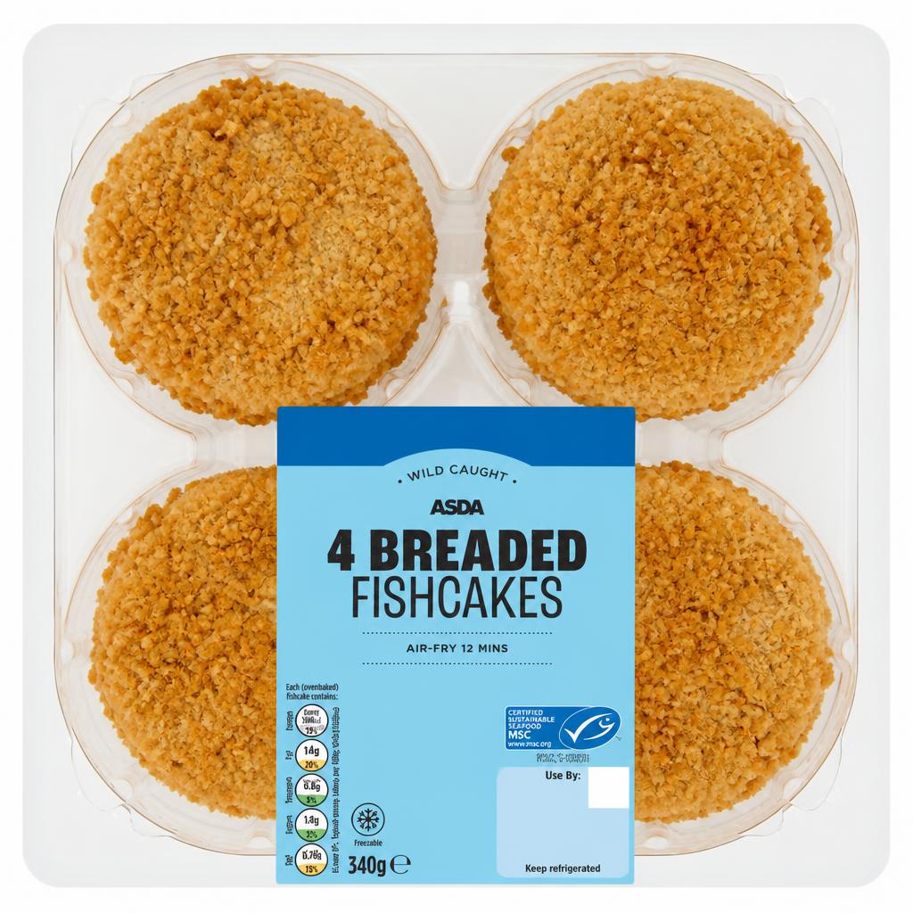 ASDA 4 Breaded Fishcakes 340g