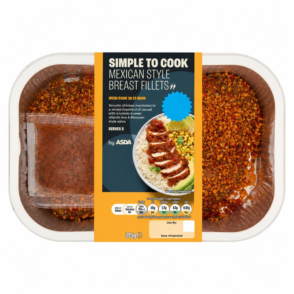 ASDA Simple to Cook Mexican Style Breast Fillets 295g