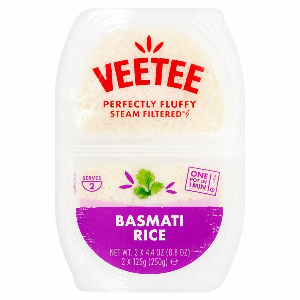 Veetee Heat& Eat Basmati Rice Pots x2 250g