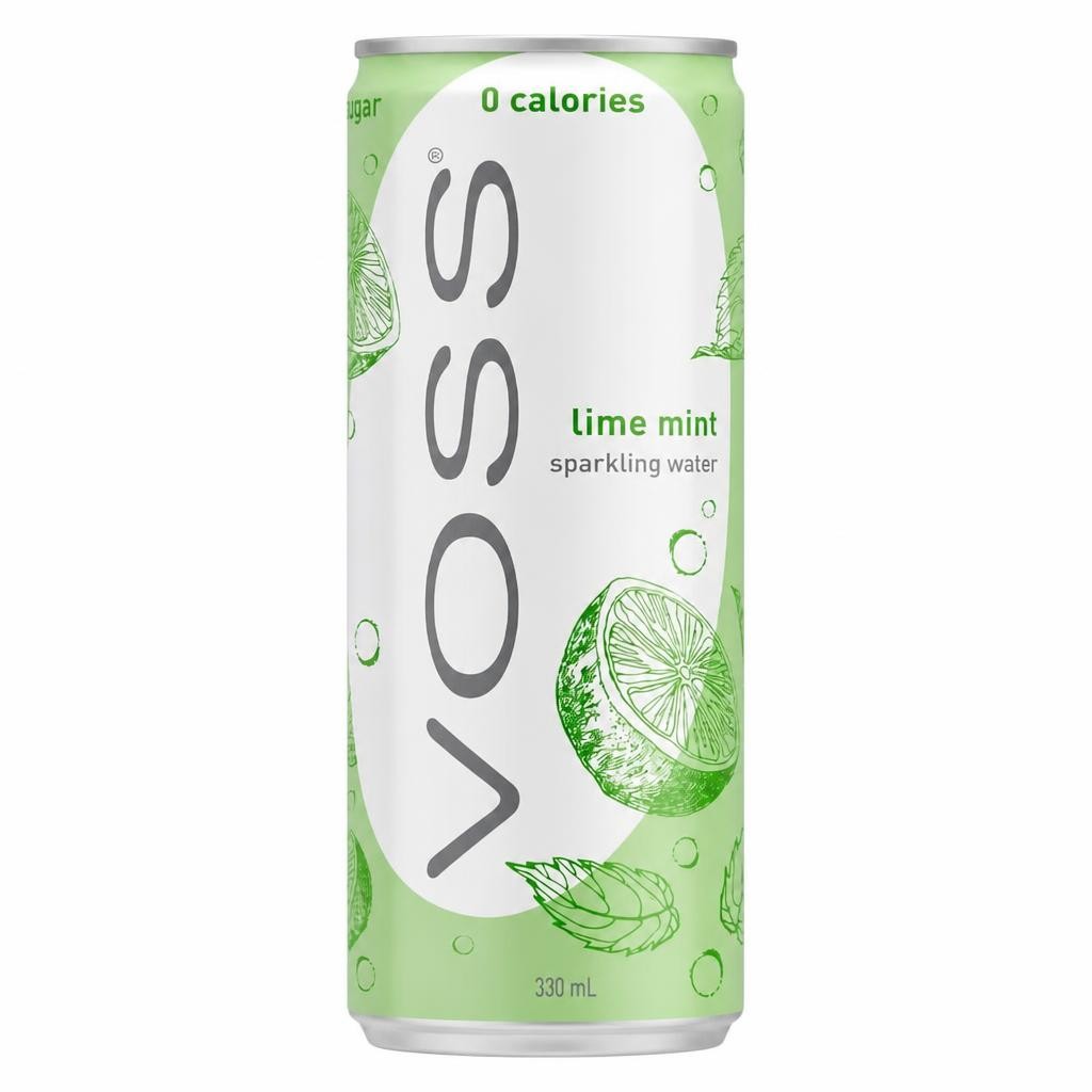 VOSS Lime & Mint Sparkling Water 10x 330ml Cans
