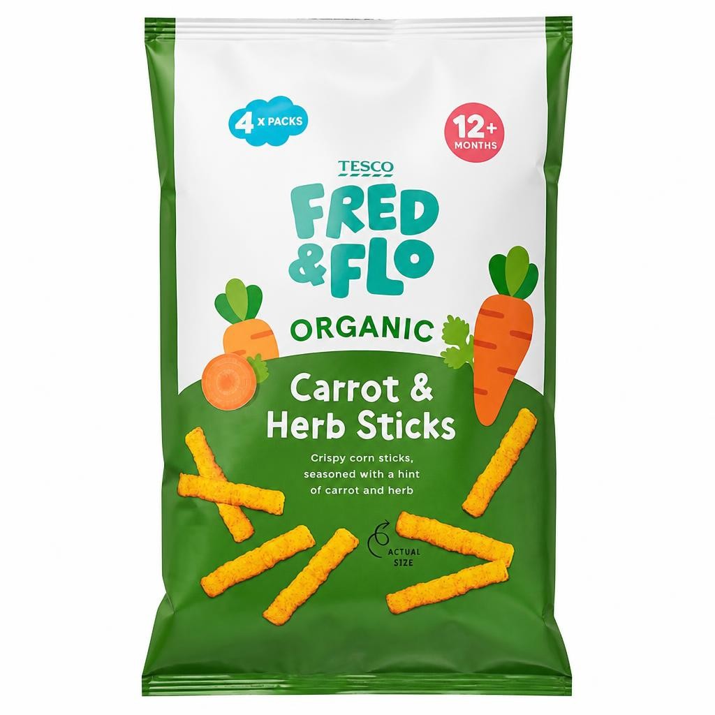 FRED & FLO Organic Carrot & Herb Sticks 15g x 4