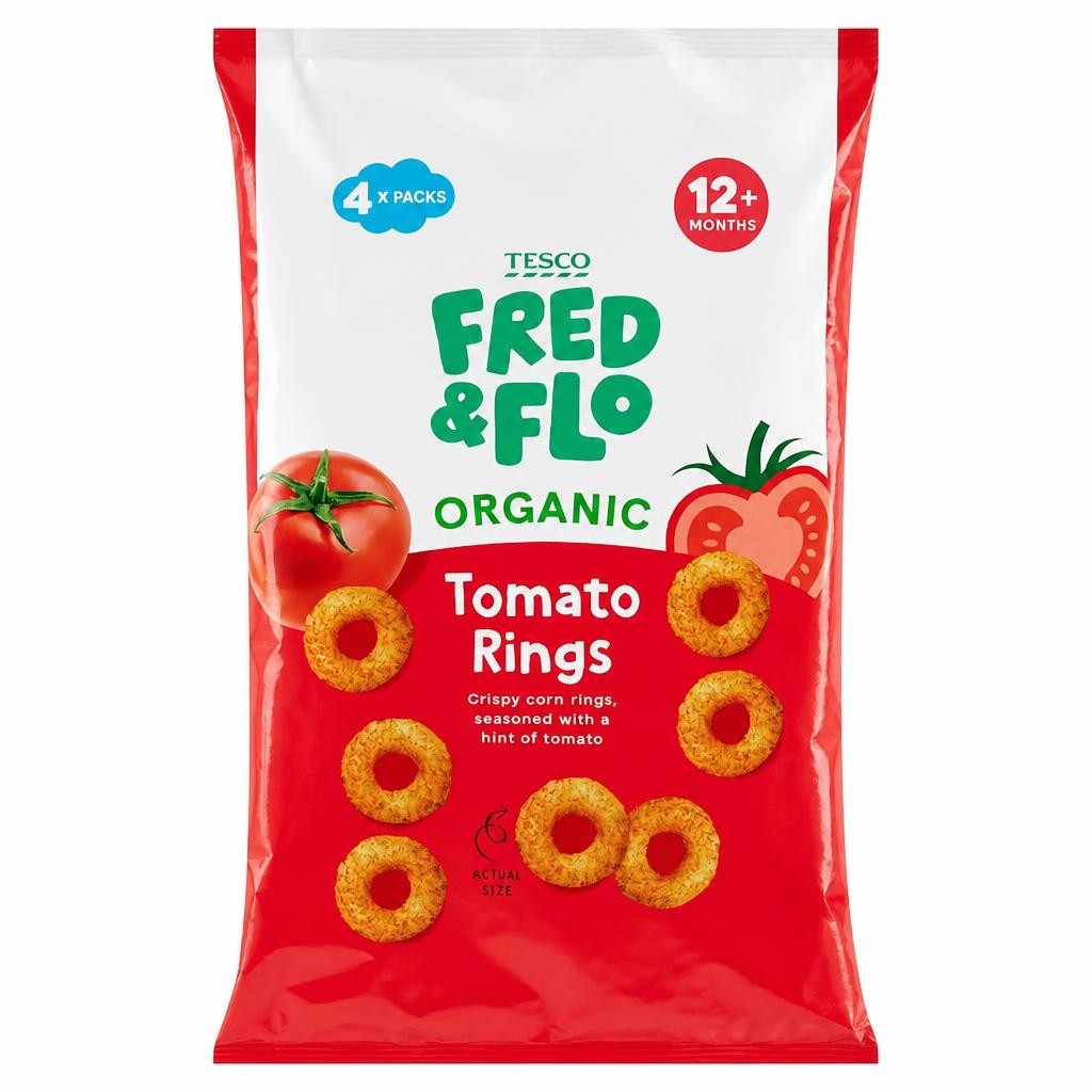FRED & FLO Organic Tomato Rings 4X15g