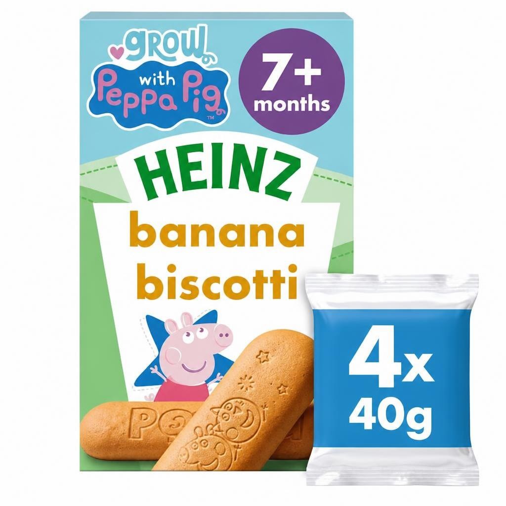 Heinz Peppa Pig Banana Biscotti 4 x 40g